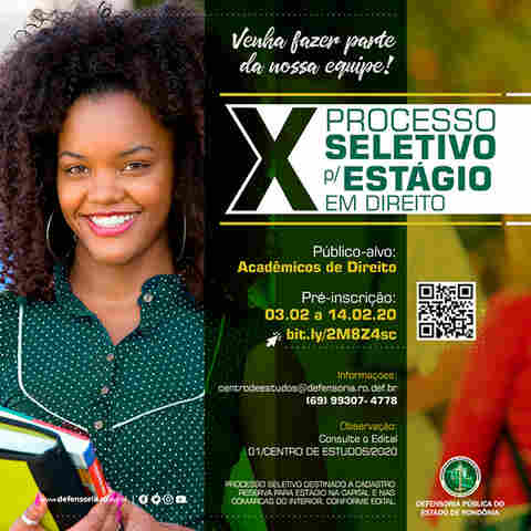 Defensoria Pública anuncia seleção para estagiários