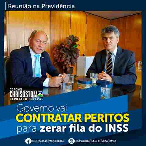 Rondônia será contemplada com a contratação de peritos do INSS, anuncia deputado Coronel Chrisóstomo