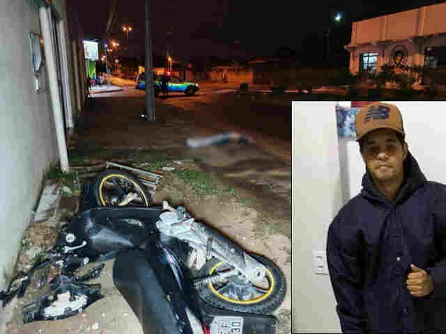 Jovem motociclista perde a vida ao colidir em poste