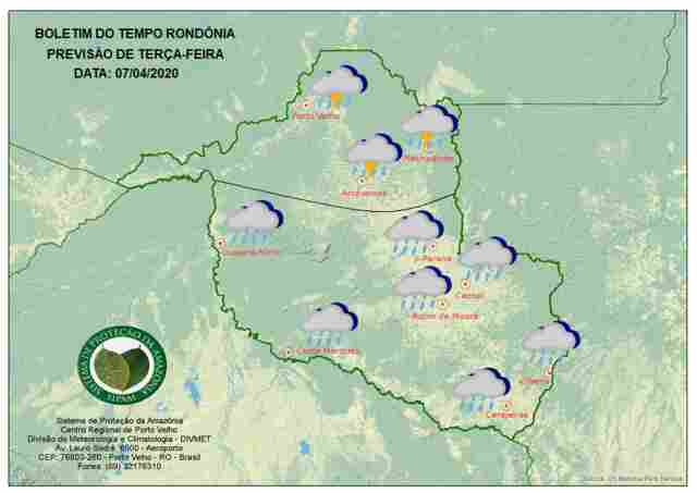 Sipam anuncia frente fria de fraca intensidade em Rondônia