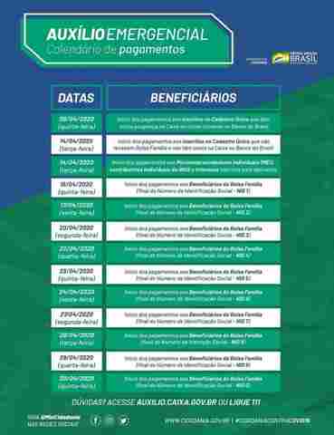 Prefeitura detalha calendário de pagamento do auxílio emergencial