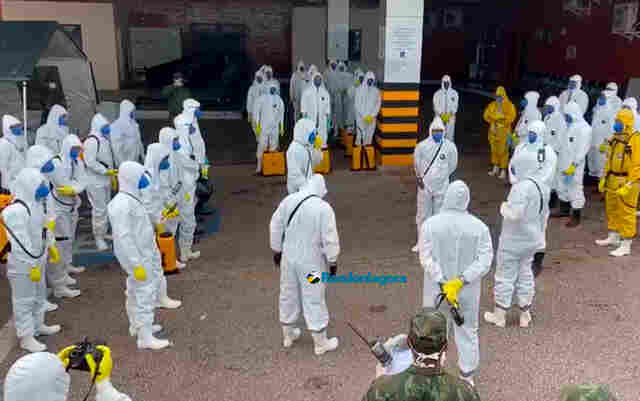 Operação realiza desinfecção do aeroporto Jorge Teixeira