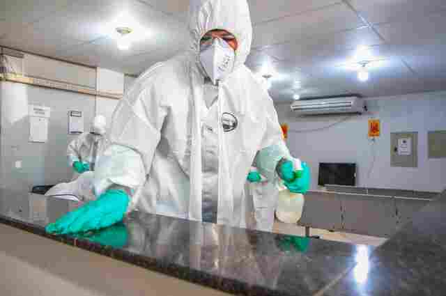 Central de Flagrantes em Porto Velho é desinfectada contra o Coronavírus