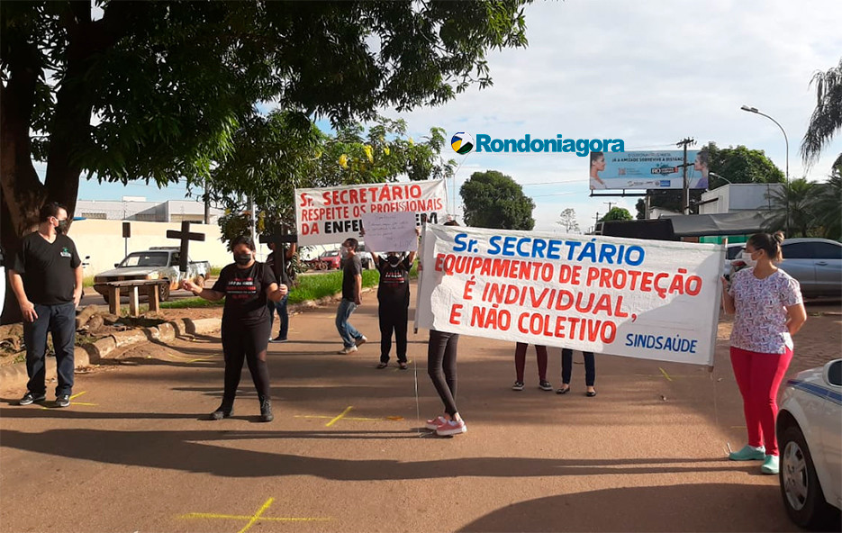 Vídeo: Servidores protestam exigindo condições de trabalho e EPis para combater pandemia