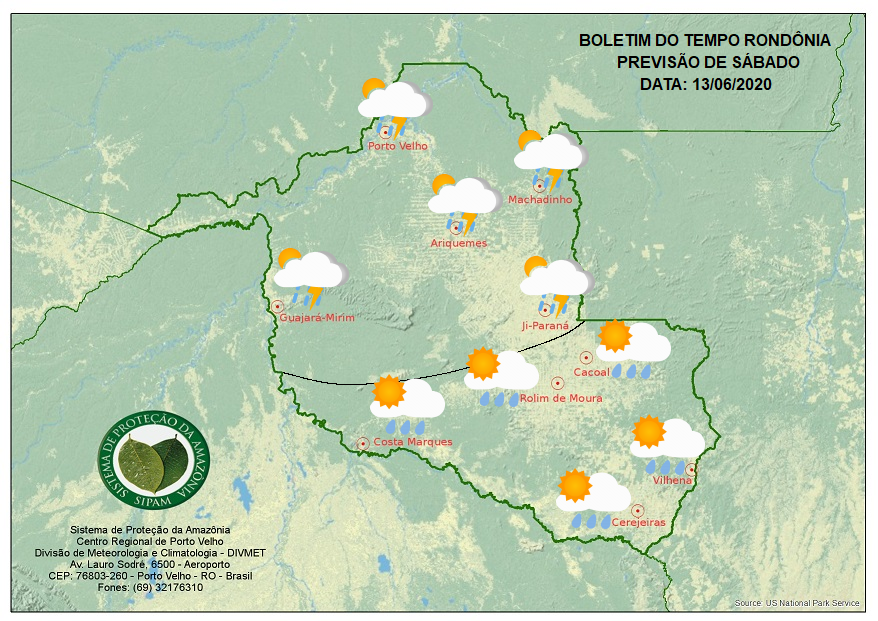 Frente fria no sul deixa tempo instável em Rondônia, diz Sipam