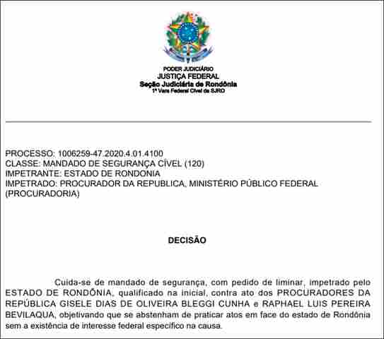 Governo impetra mandado de segurança para afastar atuação do MPF em fiscalizar ações de enfrentamento da Covid-19