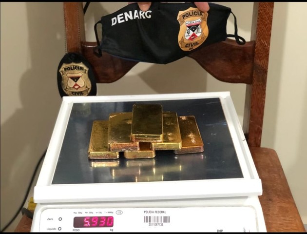 Homem  preso com quase R$ 2 milhes em barras de ouro