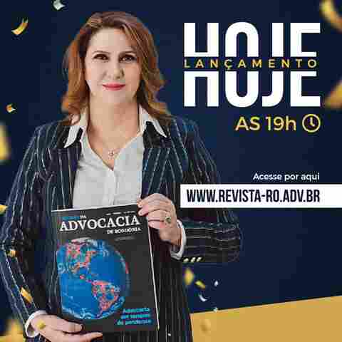 Revista da Advocacia de Rondônia será lançada nesta terça-feira