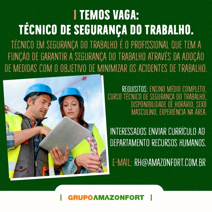 Grupo Amazonfort tem vagas abertas em Rondônia