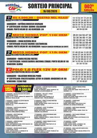 Confira os melhores momentos do sorteio do Rondoncap no domingo, 16 de agosto
