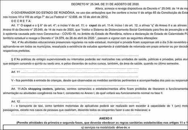 Governo publica decreto e confirma suspensão de aulas até 3 de novembro