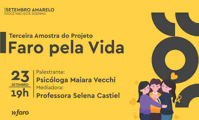 Faro Pela Vida: evento online debate prevenção ao suicídio