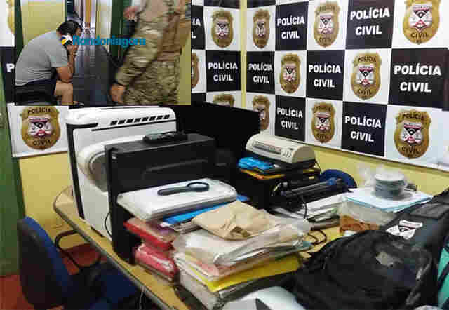 Monitorado por tornozeleira é preso com farto material de falsificação