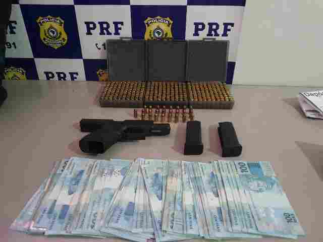 PRF prende homem com pistola grande quantidade de munições
