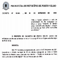 Sai o decreto que adia feriado do aniversário de Porto Velho para 5 de janeiro