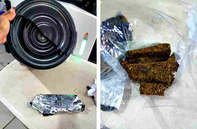 Mulher tenta levar drogas para presídio em balde