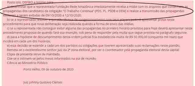 Justiça manda Rede Amazônica transmitir propaganda da Coligação de Hildon Chaves