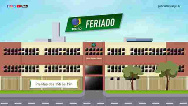 TRE-RO funcionará em regime de plantão no feriado de 12 de outubro