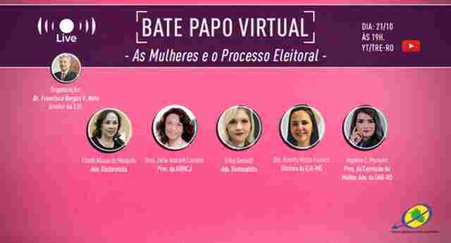 Escola Judiciária de Rondônia realizará bate papo virtual sobre “As mulheres e o processo eleitoral”