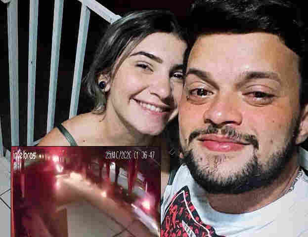 Vídeo mostra momento em que casal em moto colide em árvore ao lado de viatura; vítimas morreram