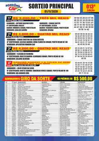 Confira os melhores momentos do sorteio do Rondoncap no domingo, 1 de novembro