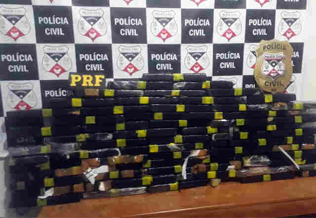 Operação conjunta das policiais apreende mais de 150 quilos de droga em duas cidades