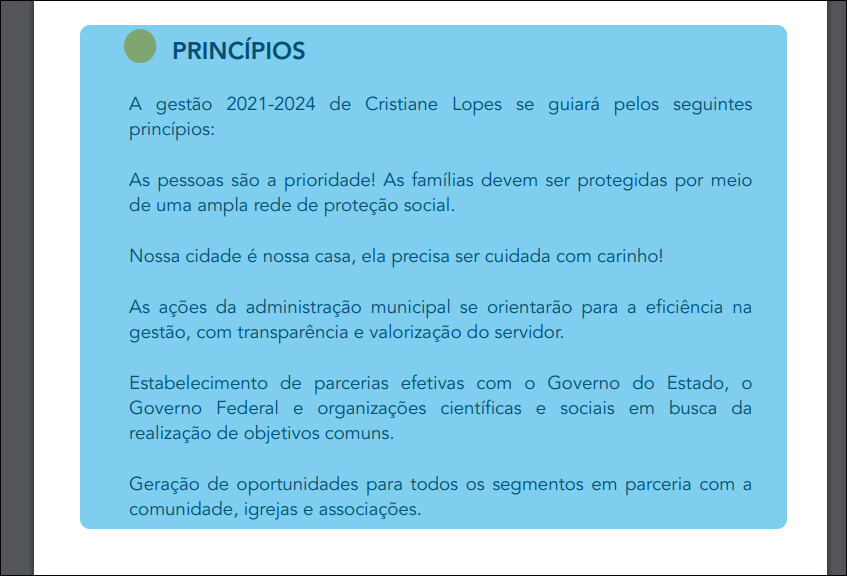 Cristiane Lopes faz cópia de Plano de Governo de candidato do interior de Roraima que disputou na cidade com menos de 8 mil habitantes