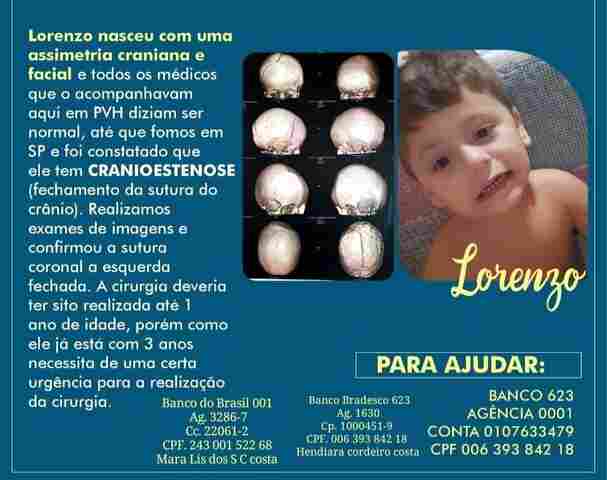 Casal pede ajuda para arrecadar dinheiro necessário para cirurgia do filho