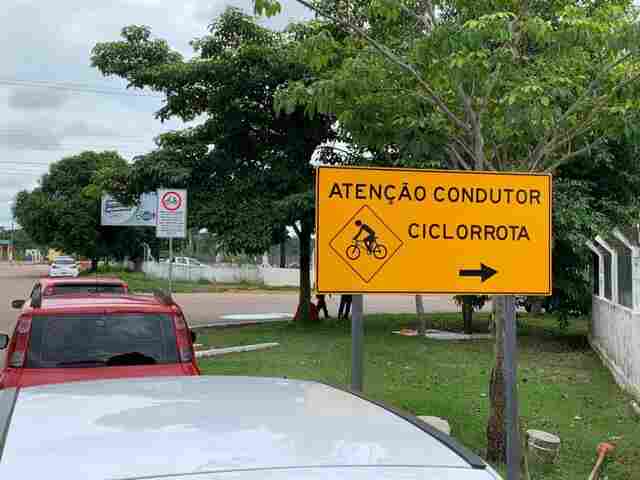Prefeitura instala primeira Ciclorrota da cidade