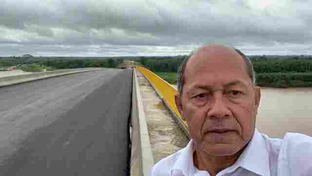 Coronel Chrisóstomo visita e fiscaliza as obras da ponte de Abunã