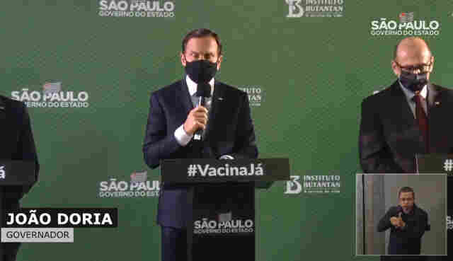Ao vivo: Governo de São Paulo anuncia eficácia da vacina contra o Coronavírus