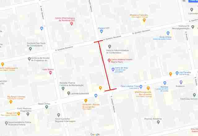 Prefeitura informa interdição de via