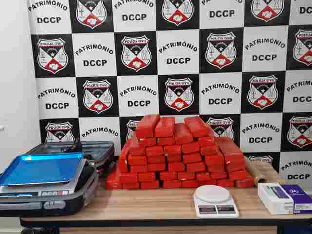 Patrimônio apreende 50 quilos de maconha e prende traficante