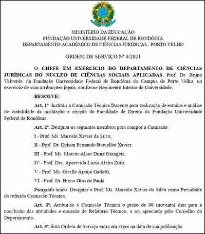 Unir cria comissão para avaliar fundação da Faculdade de Direito