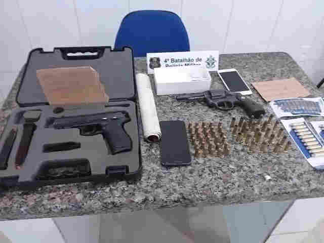 PM apreende 6 armas durante abordagens em Cacoal