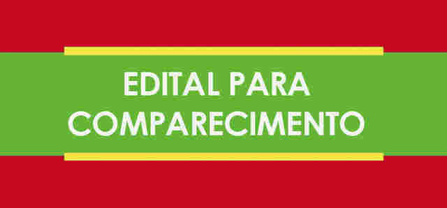 Edital para comparecimento de Liodenis Mendonça Saboia