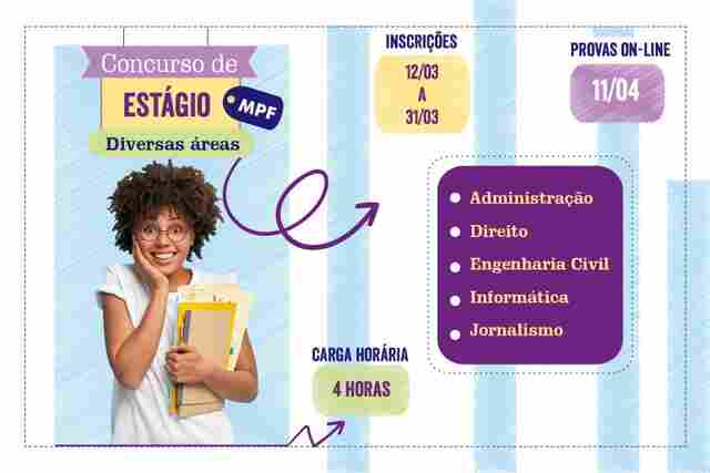 Inscrições para concurso de estágio do MPF em Rondônia estão abertas