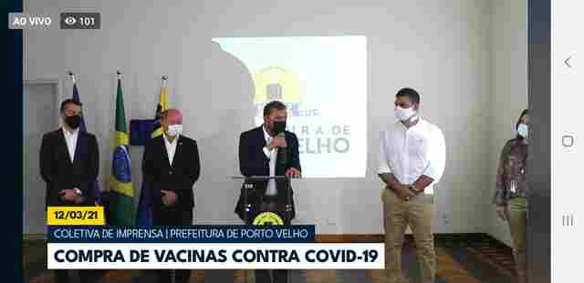 Ao vivo: Prefeito anuncia compra de 400 mil doses de vacina contra Coronavírus