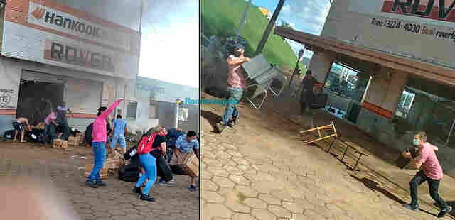 Vídeos mostram desespero de funcionários e populares no início do incêndio na Rover Pneus