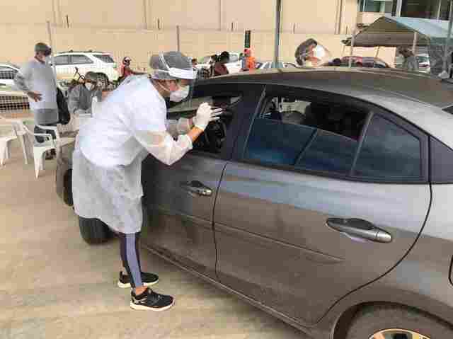 Em drive-thru, 155 pessoas testam positivo para Coronavírus na Capital