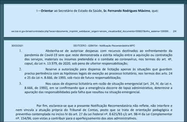 MPC-RO questiona aquisição de “toner” pela Sesau com recursos do enfrentamento à pandemia