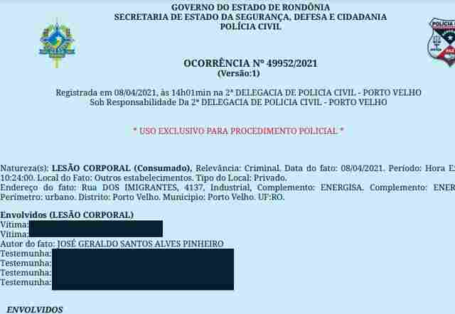 Deputado Geraldo da Rondônia é denunciado por agressões e ameaças a funcionários da Energisa