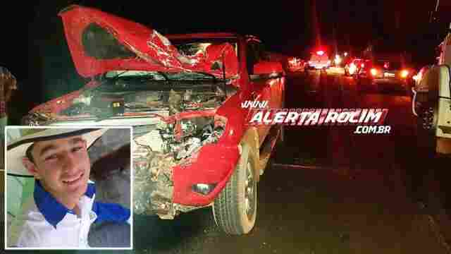 Colisão entre moto e caminhonete deixa um morto em rodovia estadual