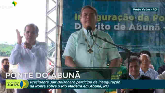 Ao vivo: Bolsonaro inaugura ponte do Rio Madeira em Abunã