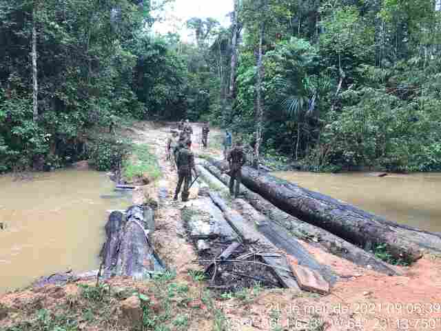 Operação conjunta destrói pontes e busca proteger Terra Indígena Karipuna