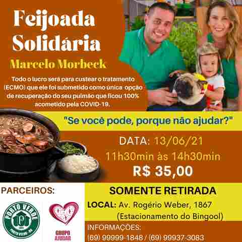 Amigos realizam feijoada para custear tratamento de pulmão de engenheiro vítima da Covid
