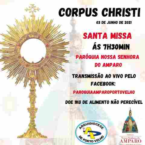 Igreja celebra Corpus Christi e pede doações a famílias carentes
