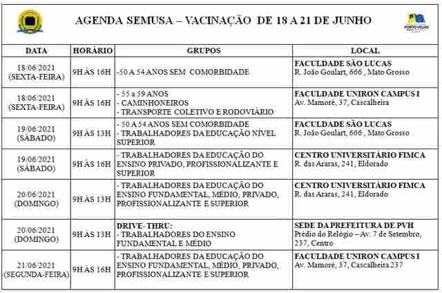 Trabalhadores da educação do ensino fundamental e médio começam a ser vacinados domingo