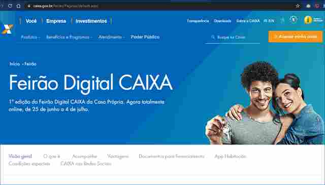 Começa o 1º Feirão Digital da Casa Própria da Caixa com 180 mil imóveis