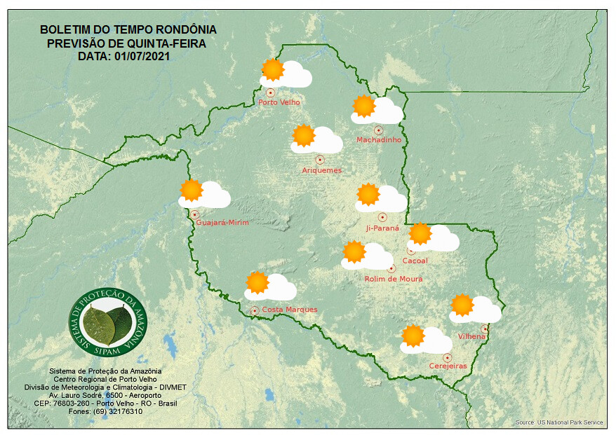 Temperaturas seguem baixas em todo o estado nesta quinta-feira, segundo o Sipam